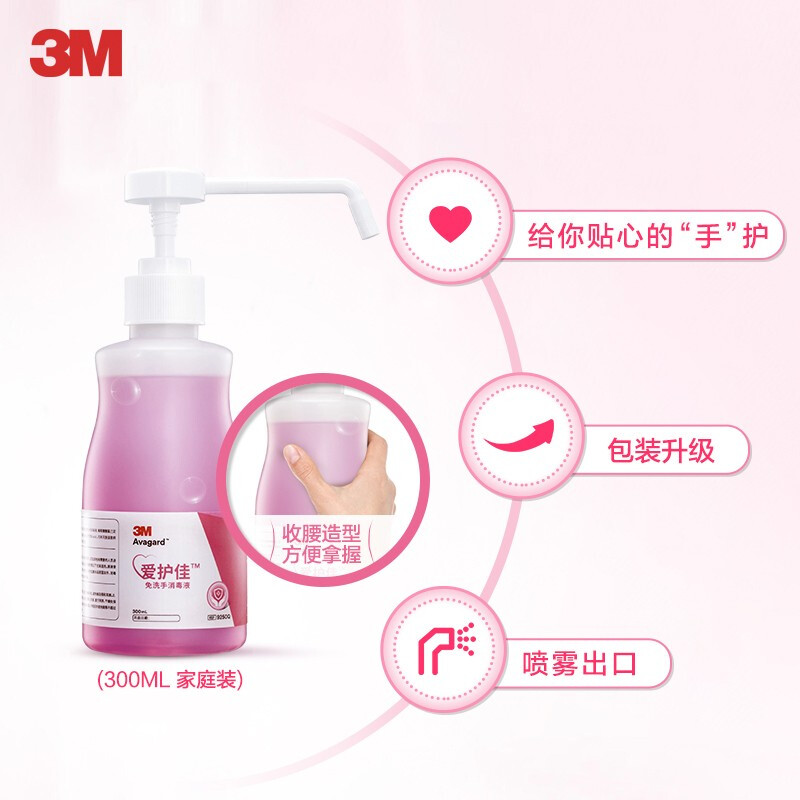 3M愛(ài)護(hù)佳9250P免洗手消毒液500ml(噴霧泵)圖片3