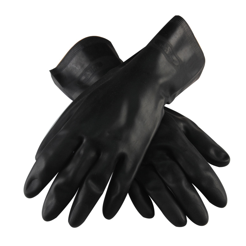 MAPA Technic420-6氯丁橡膠植絨防化手套圖片1