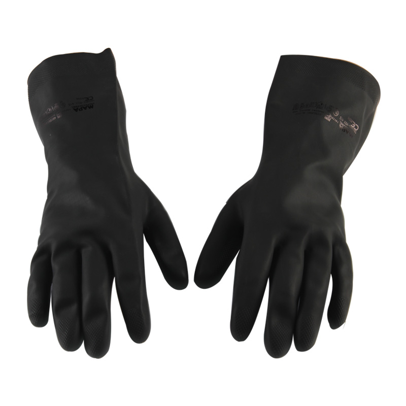 MAPA Techni-Mix415-6天然乳膠植絨手套圖片2