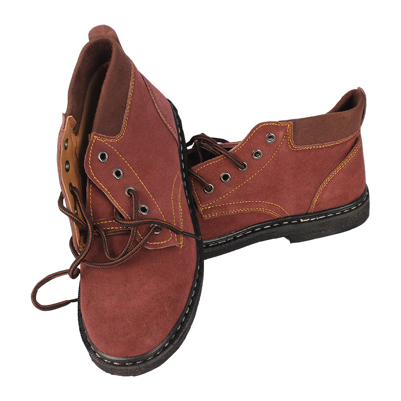 百勞匯129-002棕色中幫防砸防滑勞保鞋圖片1