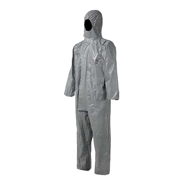 杜邦Tychem6000 TF198T GY防化服帶帽連體化學(xué)防護(hù)服圖片1