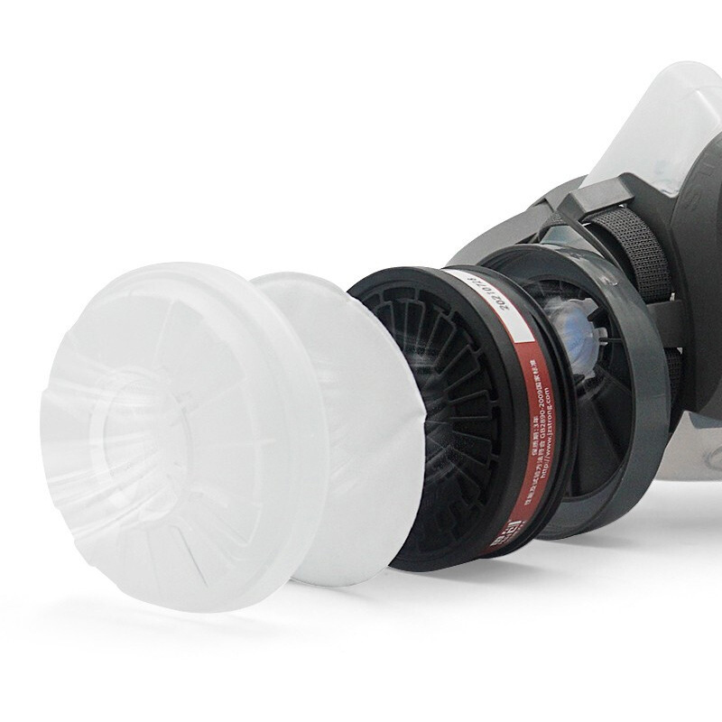 思創ST-M40-1B硅膠雙罐防毒面具圖片2