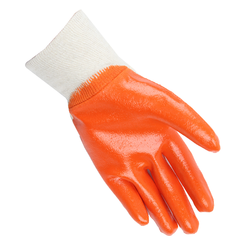 星宇N808針織棉布丁腈半浸勞保手套圖片1