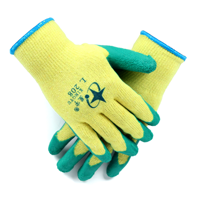 星宇L208紗線皺紋勞保手套圖片2