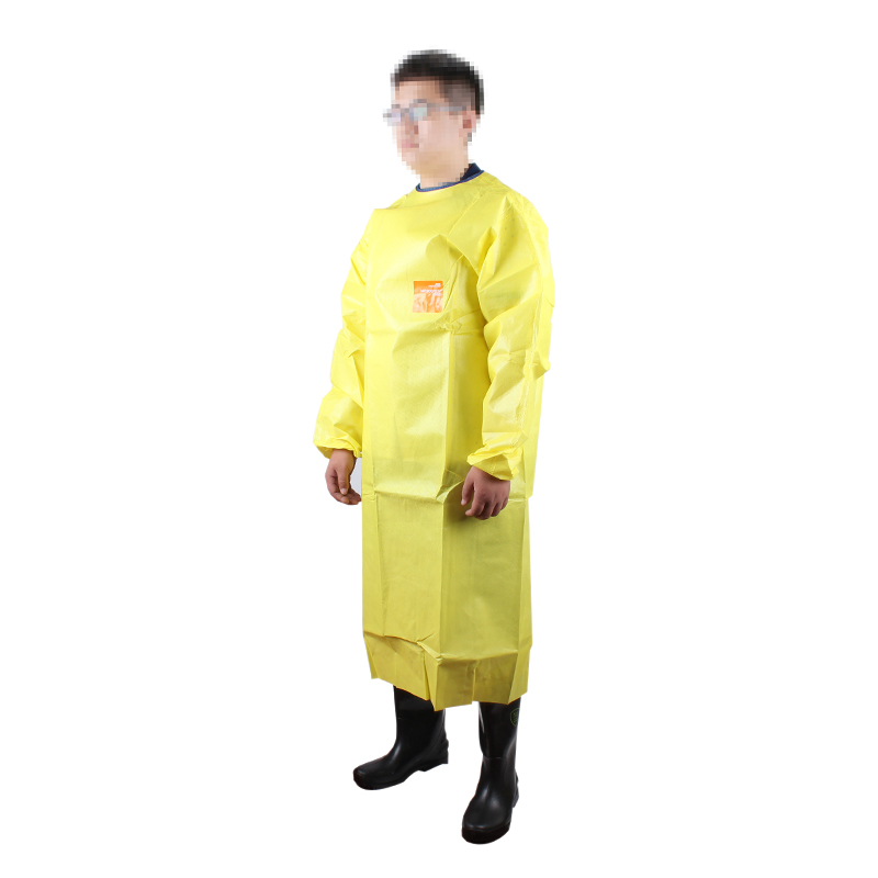 微護佳3000黃色YE30-W-99-214-00帶袖防化圍裙圖片1