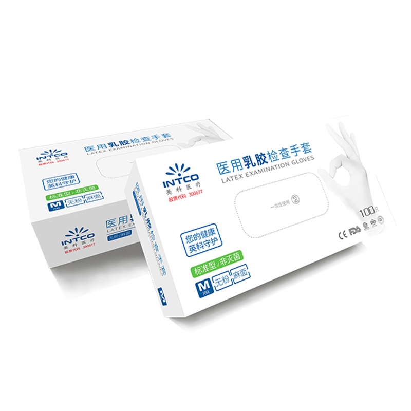 英科LGBCM1006淡黃色乳膠醫(yī)用手套圖片2