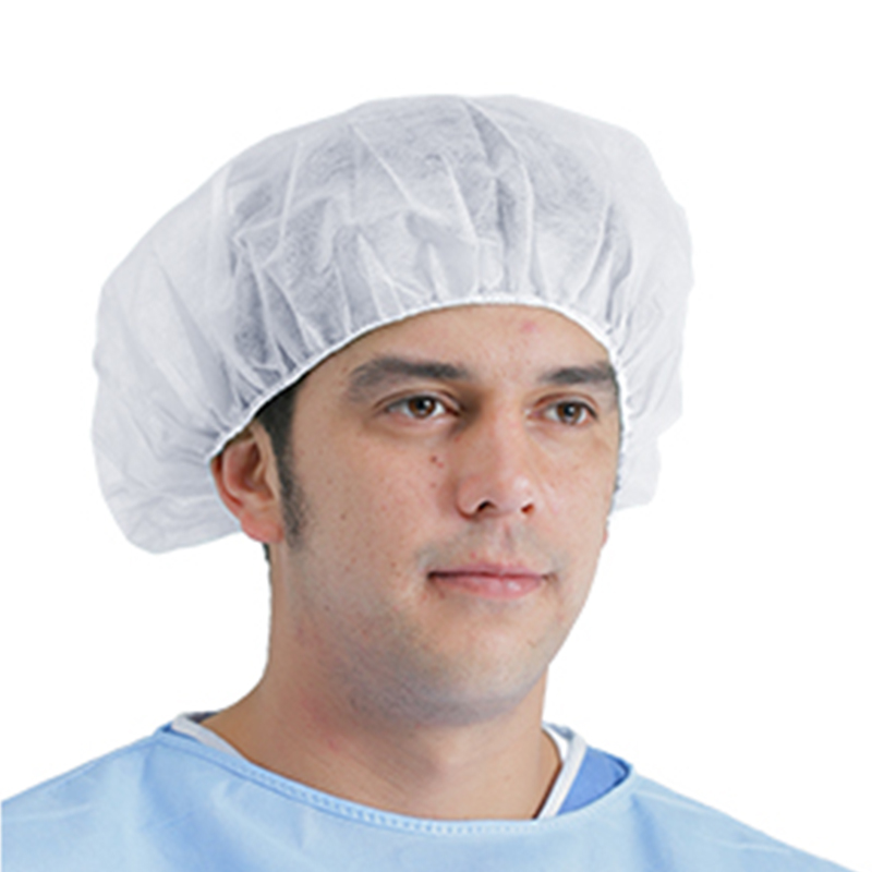 英科BC141001藍色一次性無紡布圓帽圖片1