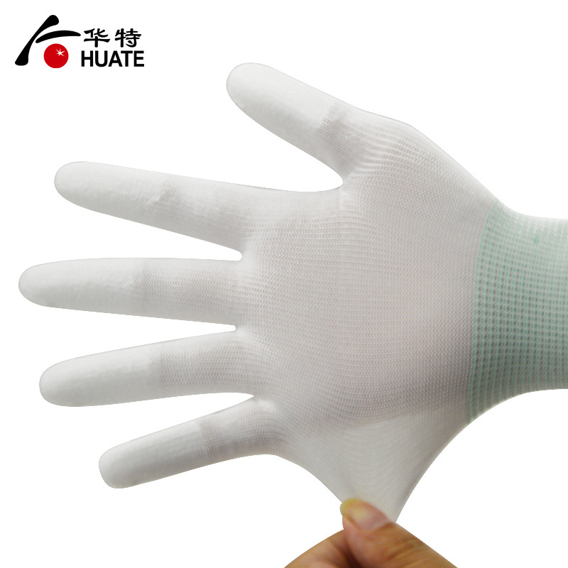 華特2#PU凈化涂指勞保手套圖片2
