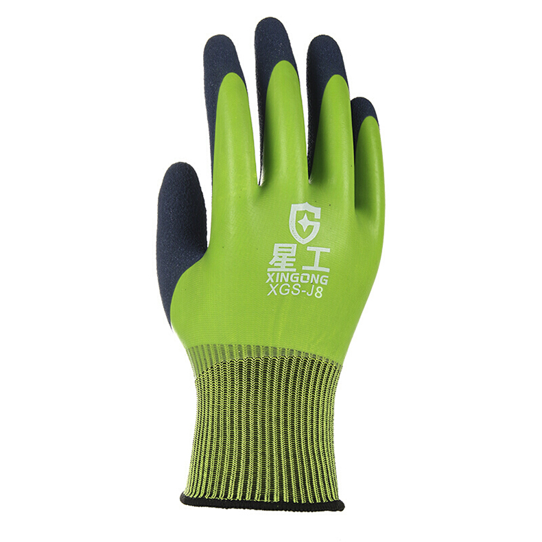  星工XGS-J8防滑耐磨雙掛膠工業勞保手套圖片1