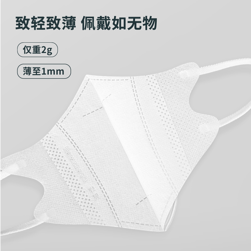 松研B31 3d立體蟬翼款折疊式一次性口罩圖片3