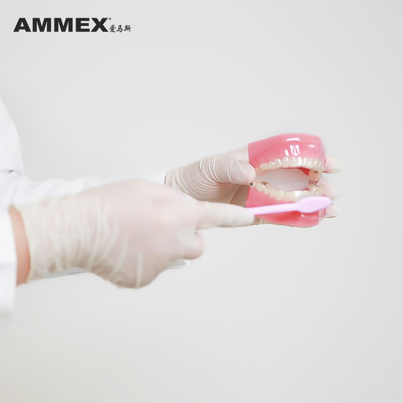 愛馬斯TLFVMD46100一次性乳膠醫(yī)用手套圖片2