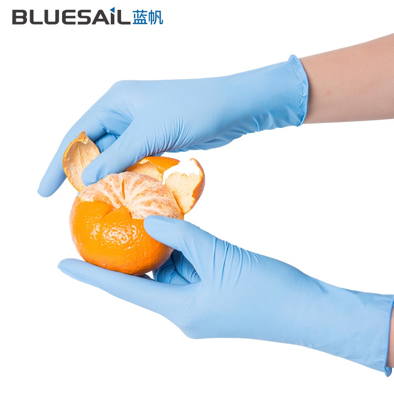 藍帆醫療N2142防水防油一次性丁腈手套圖片1