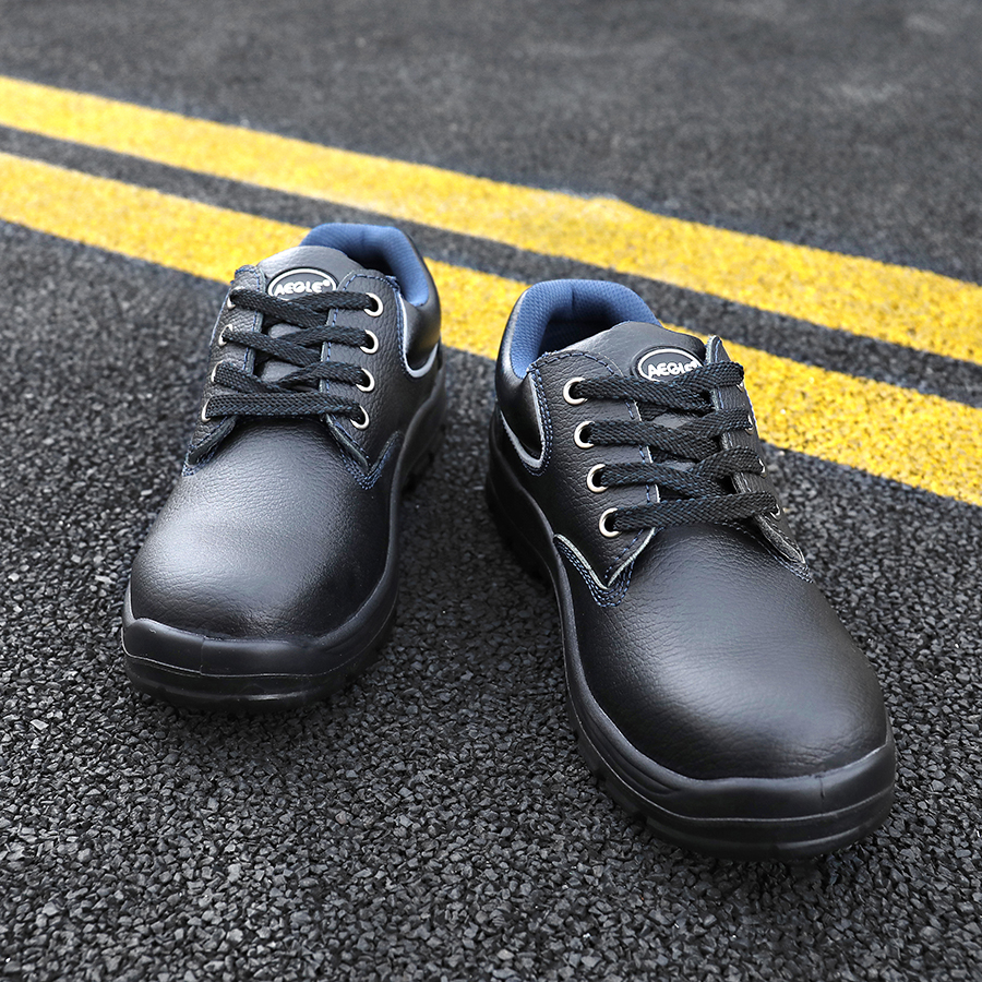 羿科60725102鋼頭防靜電黑色低幫安全鞋圖片4