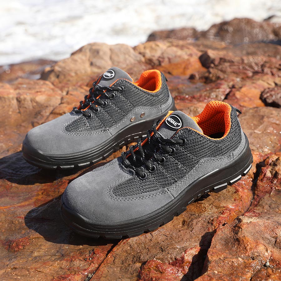 羿科60725108玻纖頭絕緣灰色低幫非金屬安全鞋圖片3