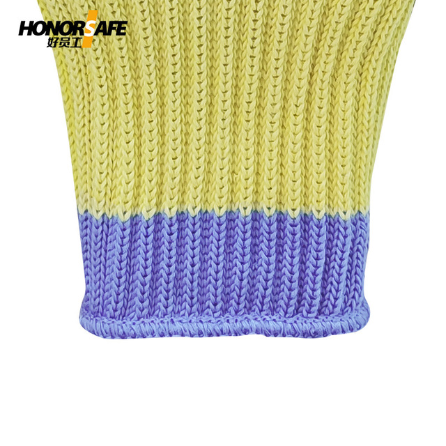 好員工F018黃藍長款五級防割手套圖片4