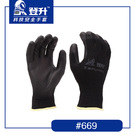 登升669滌綸PU半掛勞保手套圖片2 登升669滌綸PU半掛勞保手套圖片2