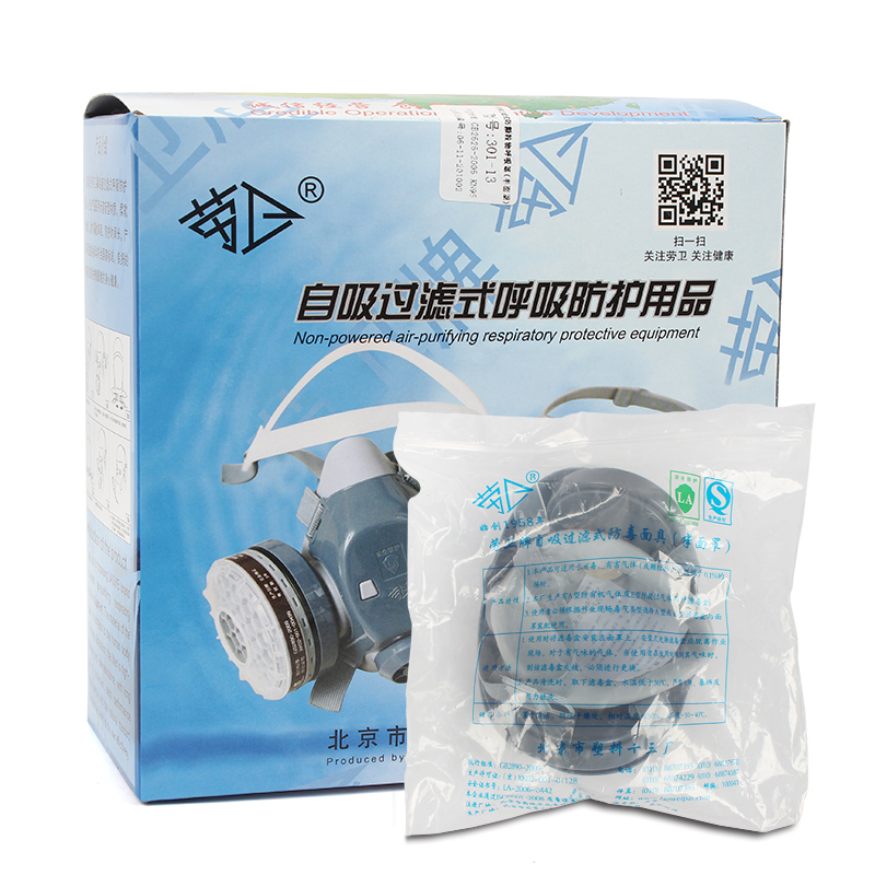 勞衛101A-3雙濾盒半面罩防毒面具圖片4