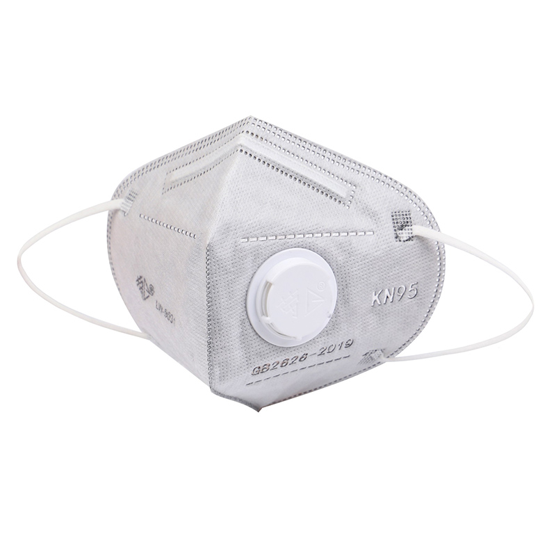 勞衛9031活性炭帶閥折疊式防塵口罩圖片2