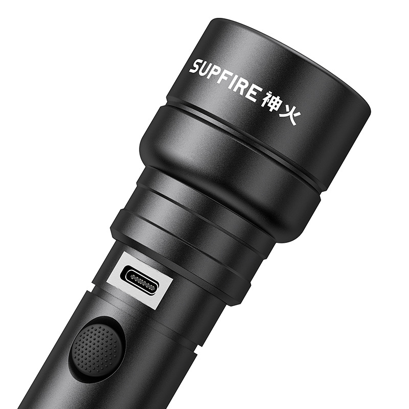 神火C8-D戶外騎行家用強光手電筒圖片2