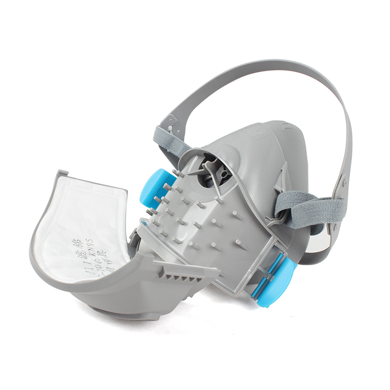 雙球3711單濾盒半面罩防塵面具圖片1