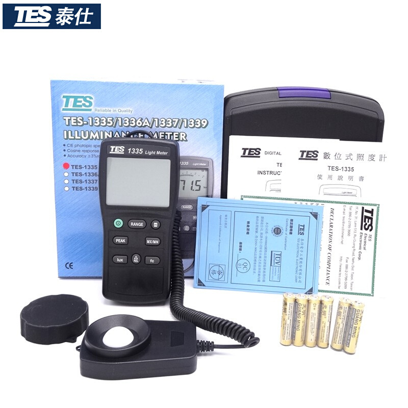 臺灣泰仕TES-1335數(shù)字式照度計圖片4 臺灣泰仕TES-1335數(shù)字式照度計圖片4