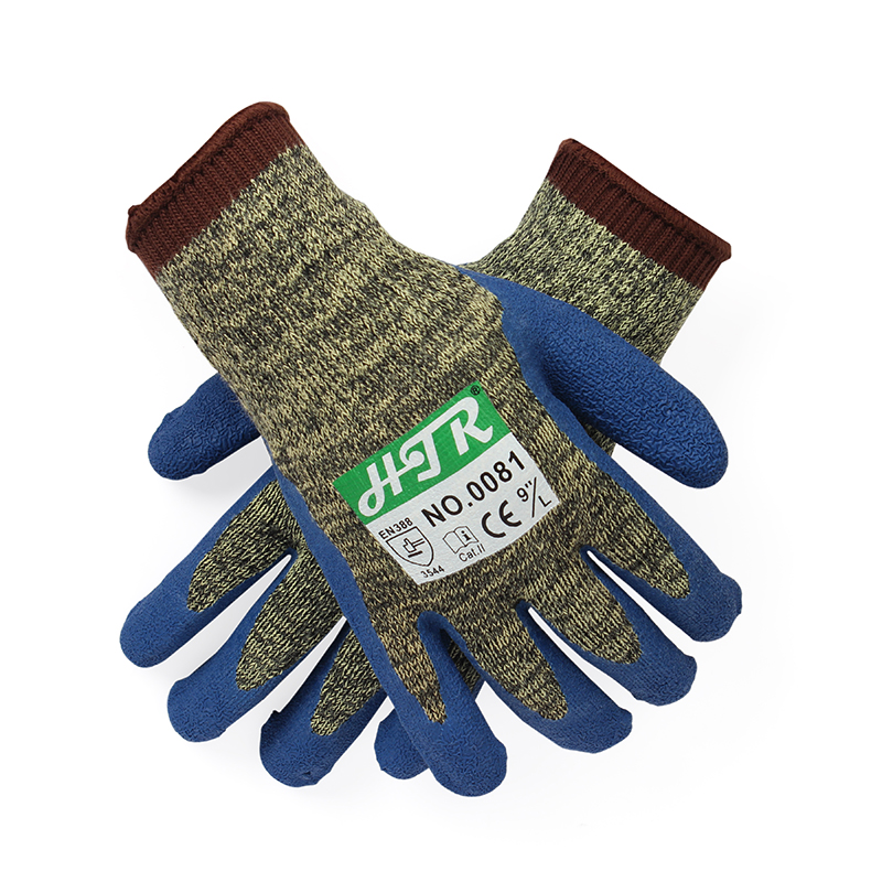 海太爾0081迷彩鋼絲乳膠涂掌防割手套圖片2