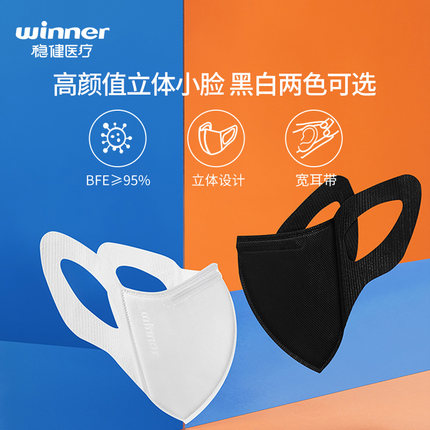 穩健604-008765立體柔耳防塵口罩圖片1