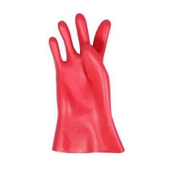 安全牌防觸電乳膠短款00級絕緣手套圖片2