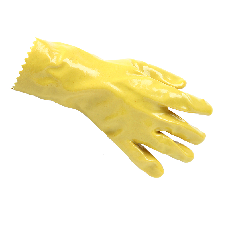 千禧龍028黃棉毛浸塑PVC手套圖片1 千禧龍028黃棉毛浸塑PVC手套圖片1