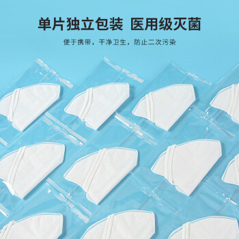 界面醫療成人折疊式白色一次性醫用口罩圖片2