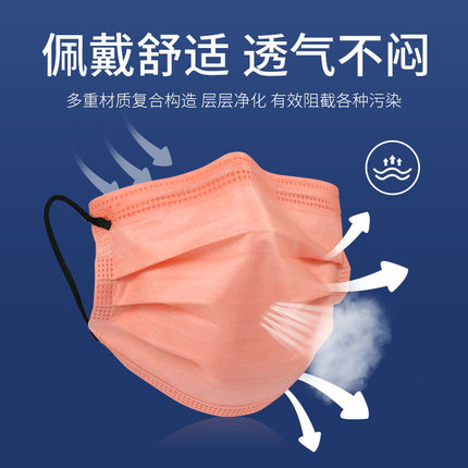 以安MLD莫蘭迪彩色一次性口罩圖片3