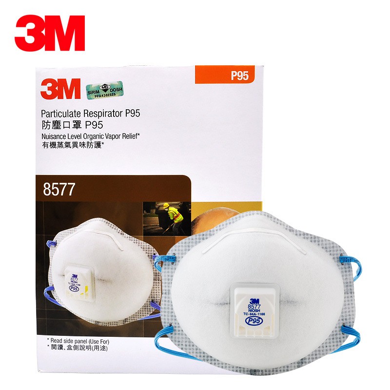 3M8577P95有機蒸氣異味及顆粒物防護口罩圖片1 3M8577P95有機蒸氣異味及顆粒物防護口罩圖片1