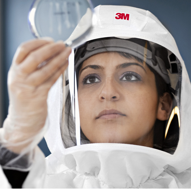 3M HT-101白色聚丙烯送風呼吸器頭罩圖片1