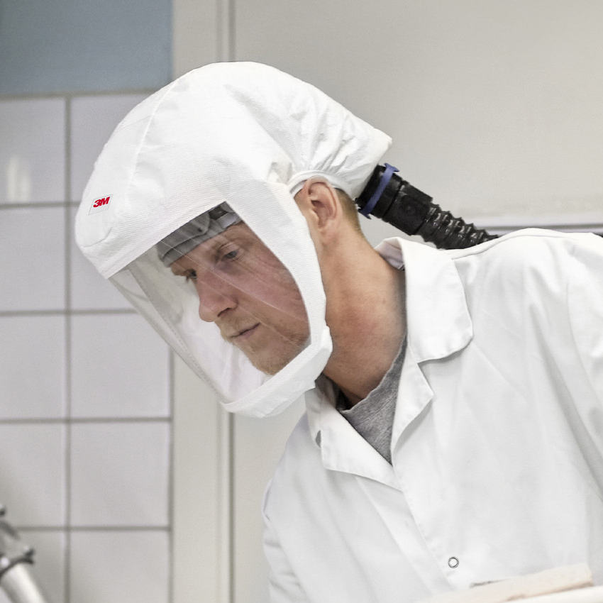 3M HT-101白色聚丙烯送風呼吸器頭罩圖片3