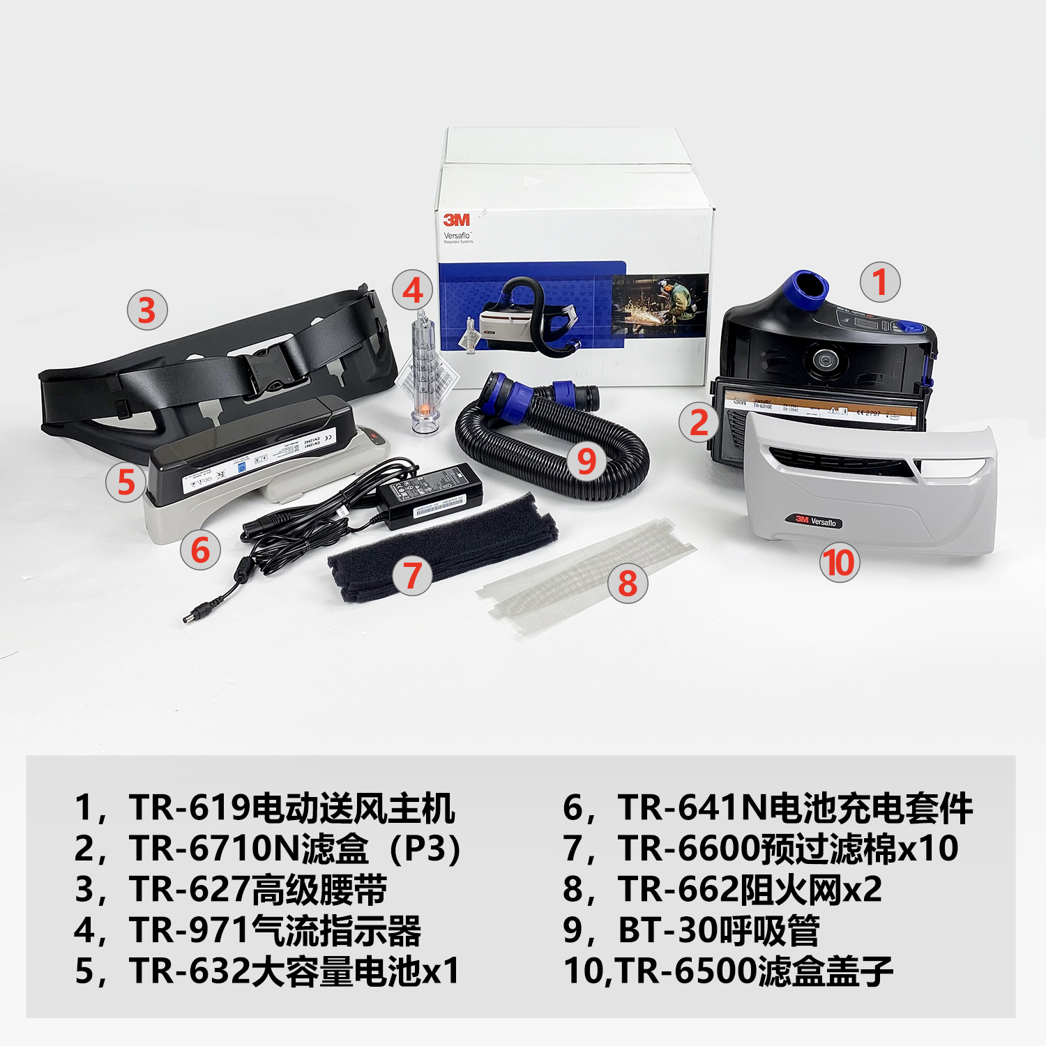 3M Versaflo TR-619A電動送風呼吸器套裝(不含頭罩和濾盒)圖片2