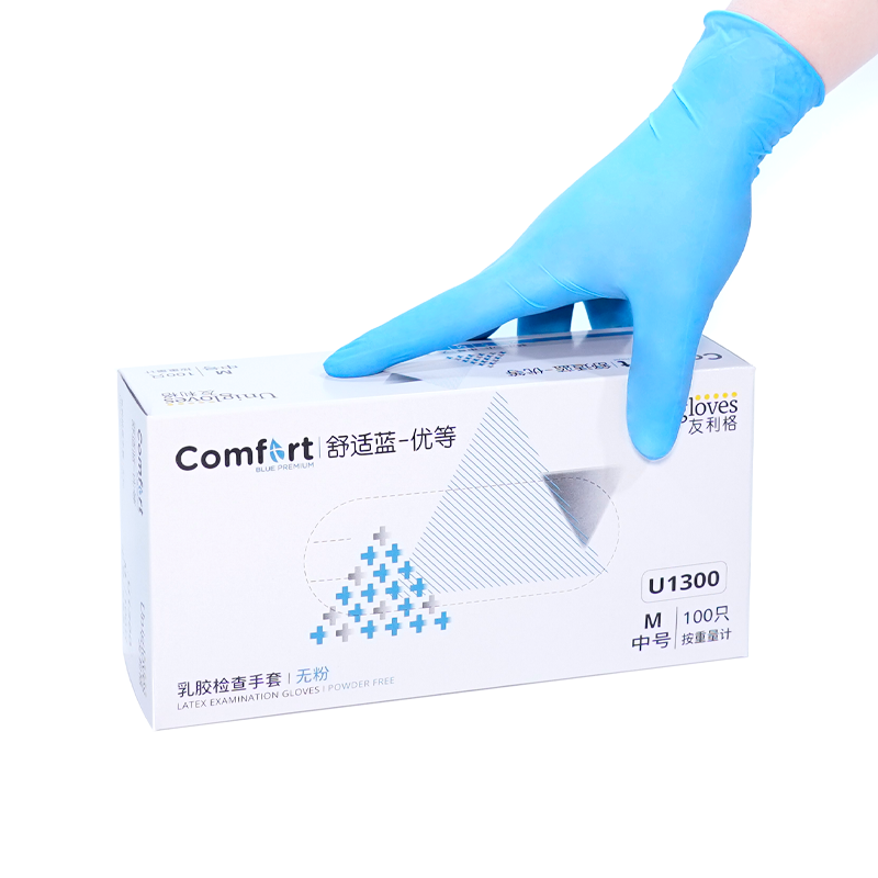 友利格舒適COMFORT U1300一次性無粉優等乳膠檢查手套圖片2