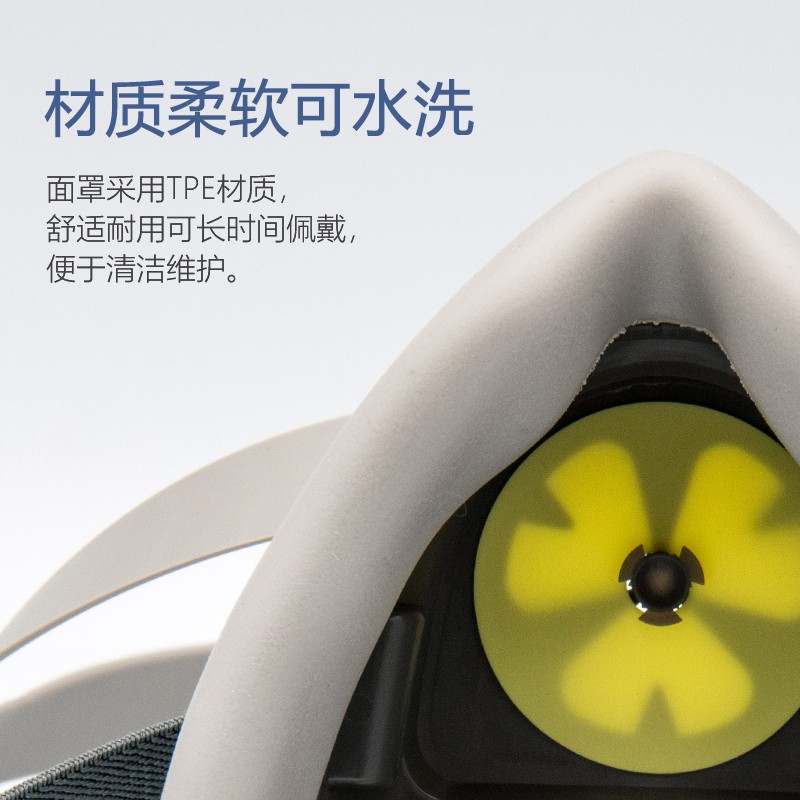 定和DH20102橡膠單濾盒半面罩防毒面具圖片2