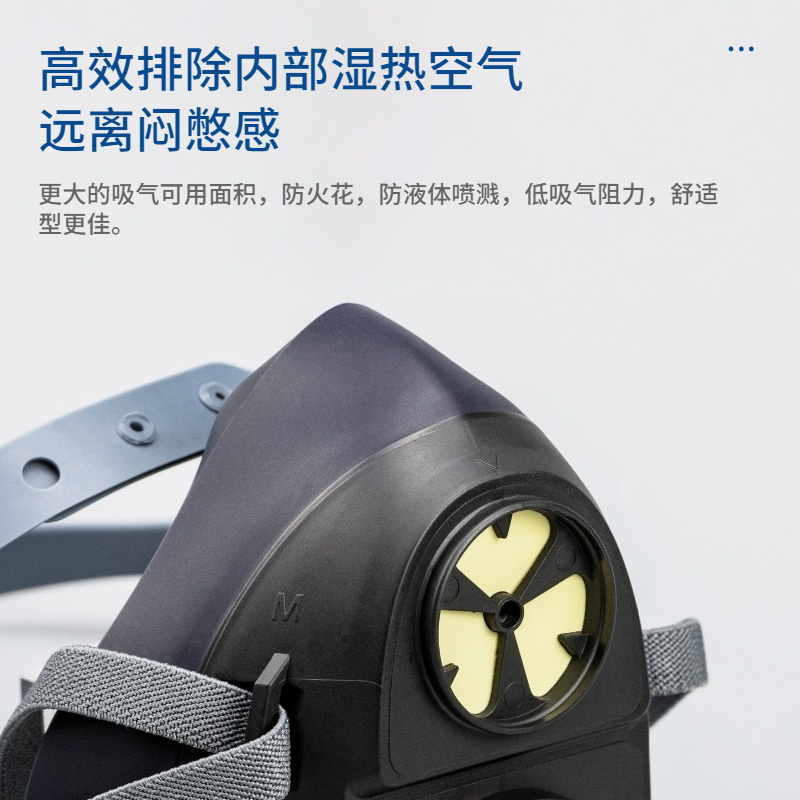 定和DH20105硅膠單濾盒半面罩防毒面具圖片2