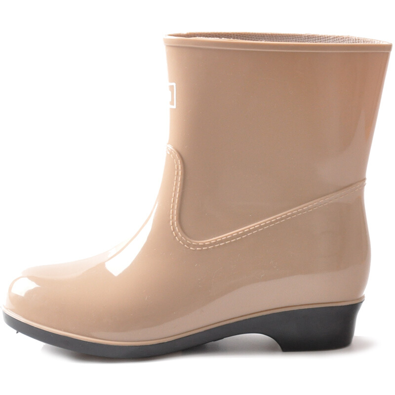 回力523卡其色PVC耐油雨靴圖片2