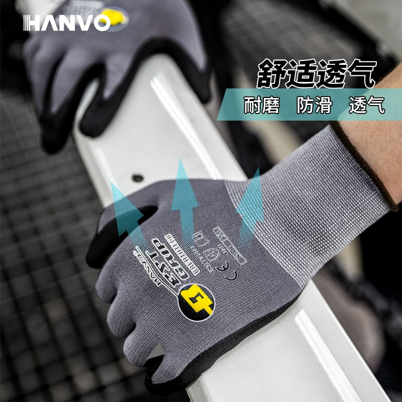 恒輝NJ506D耐磨薄款舒適型勞保手套圖片3