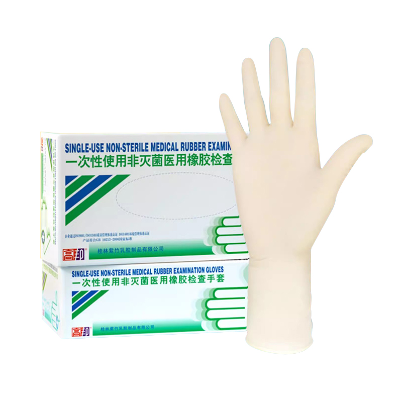 高邦604-010053一次性使用非滅菌醫用橡膠檢查手套大號L碼圖片1