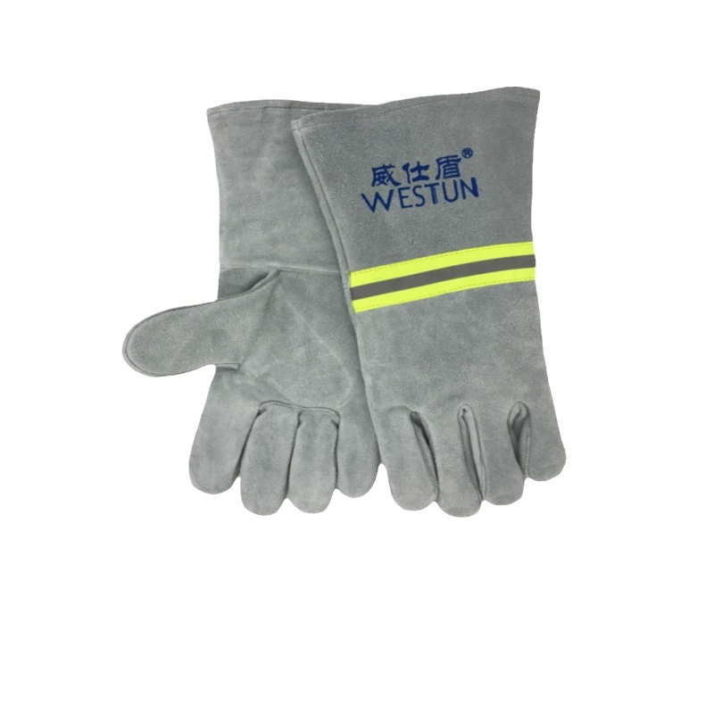 威仕盾G-2113牛二層反光電焊手套圖片1