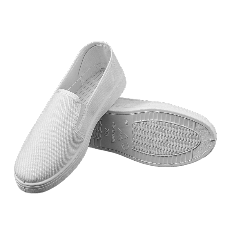 定和DH7503帆布PVC底中巾防靜電白色工作鞋圖片2