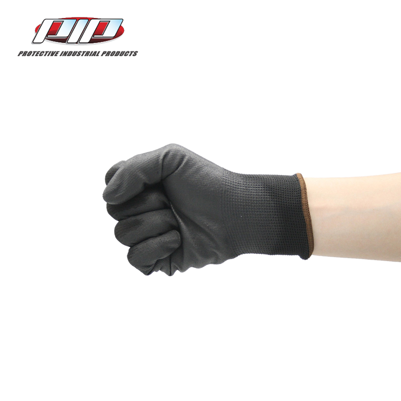 PIP 33-B105經(jīng)濟(jì)款黑色PU涂層勞保手套圖片3