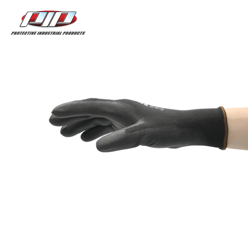 PIP 33-B105經(jīng)濟(jì)款黑色PU涂層勞保手套圖片2