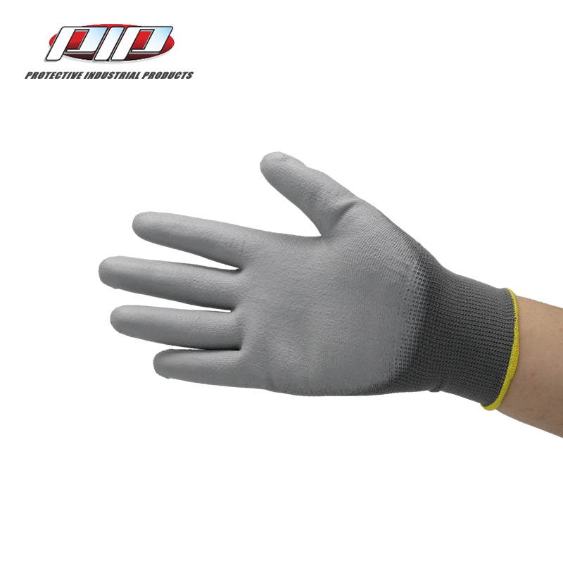 PIP PMX-33-G125經濟款灰色PU涂層勞保手套圖片1
