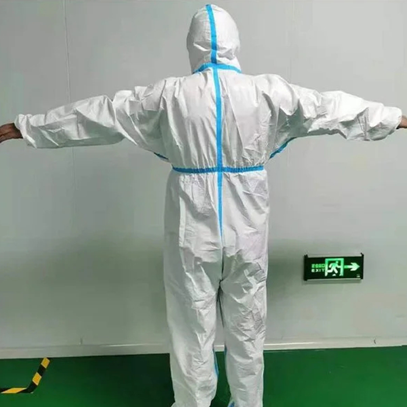 中藍(lán)一次性醫(yī)用防護(hù)服圖片1