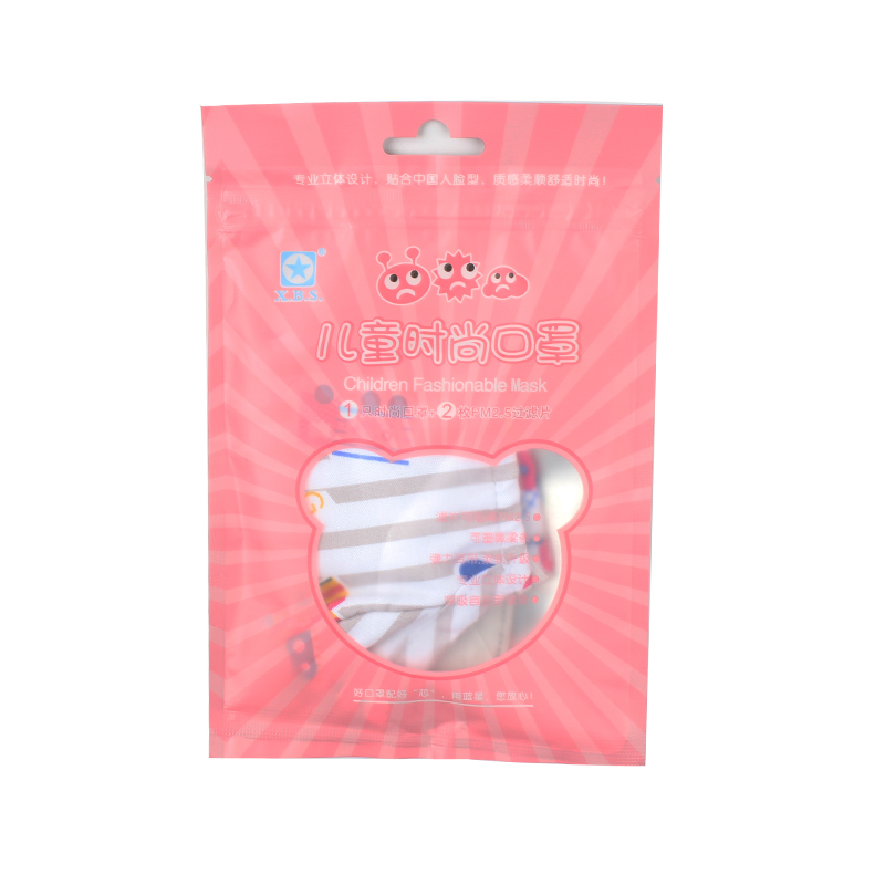 藍(lán)星褐色耳戴式兒童棉布口罩圖片4