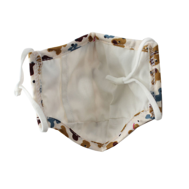 藍星小狗耳戴式帶閥兒童棉布口罩圖片2