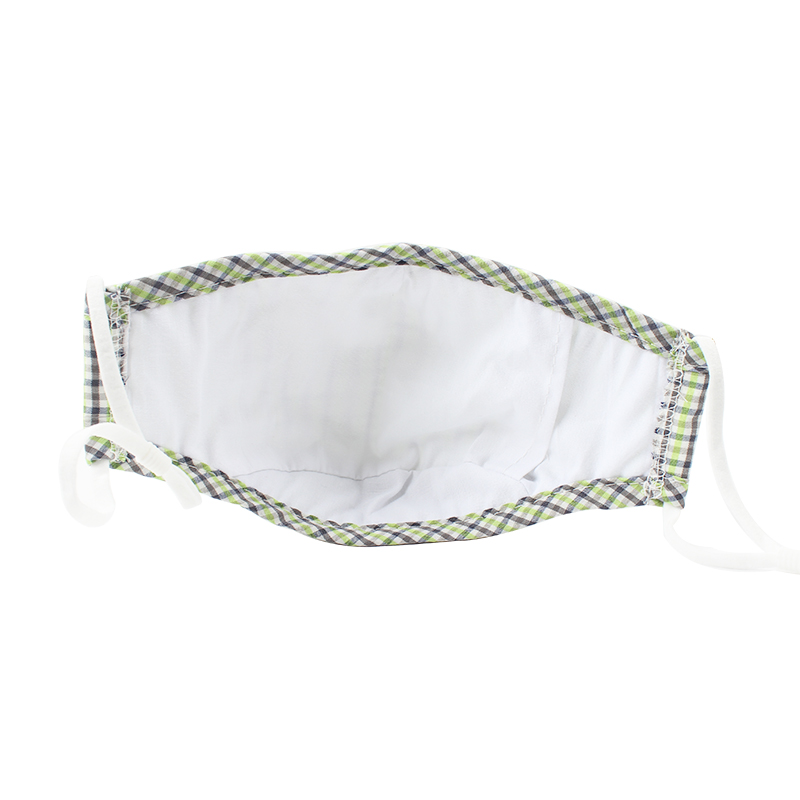 藍星綠格耳戴式成人棉布口罩圖片2